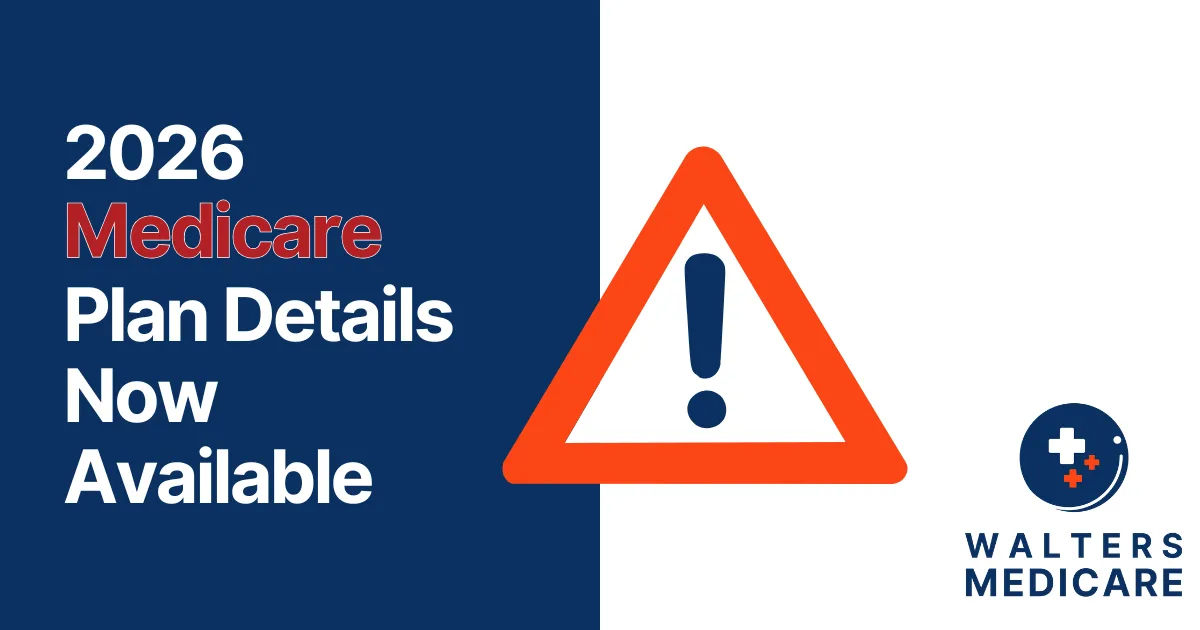 Title graphic reading 2026 Medicare Plan Details Now Available, beside an orange warning triangle